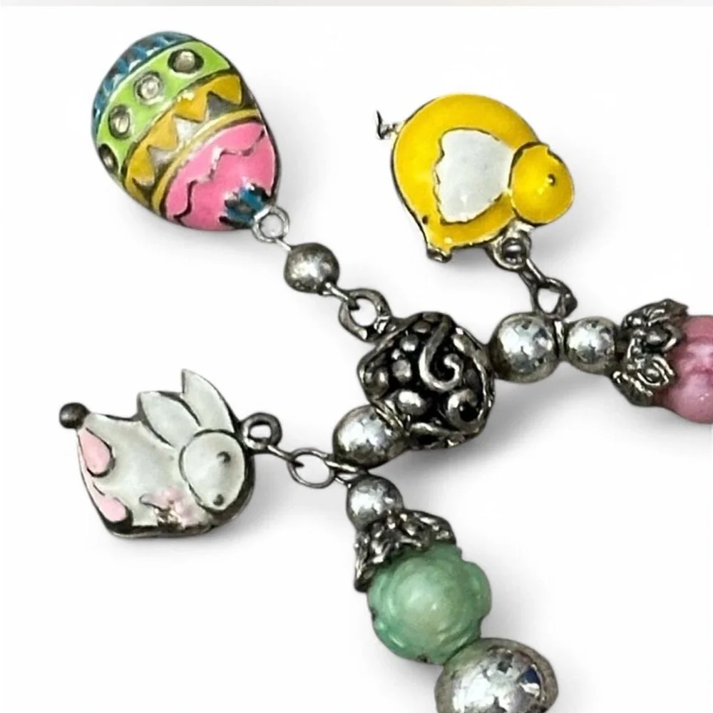 Vintage Colorful Easter‎ Charm Bracelet